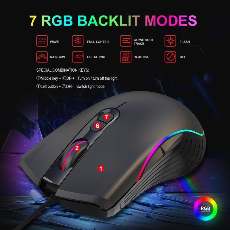 Glowing Gaming Mouse Gaming Wired Mouse - Image 4