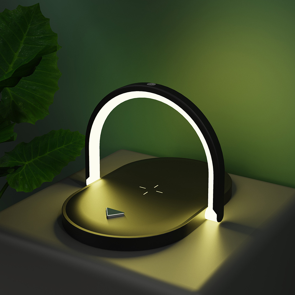 3 In 1 Foldable Wireless Charger Night Light Wireless Charging Station Stonego LED Reading Table Lamp 15W Fast Charging Light - Image 9
